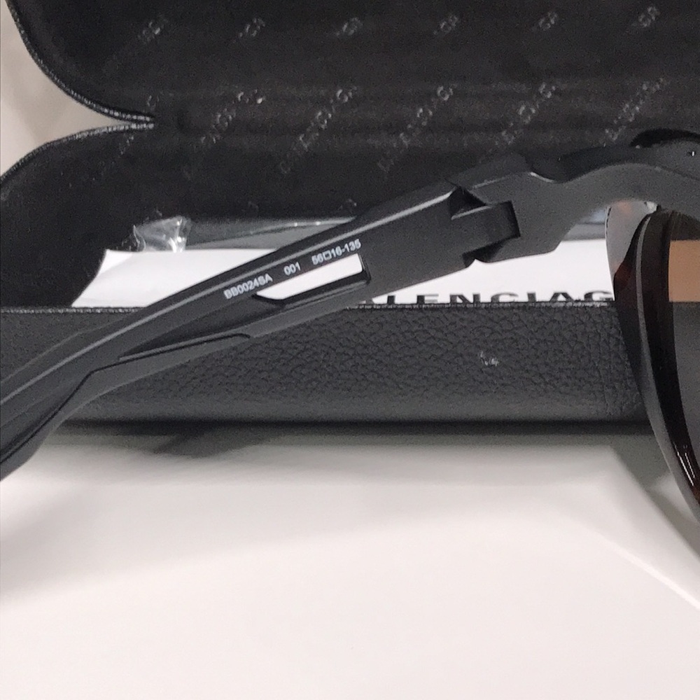 New Authentic Balenciaga Tortoise Shell Sunglasses BB0024SA 001 - Picture 13 of 14